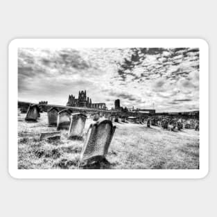Whitby Abbey And Graveyard Of St Mary's Church Sticker